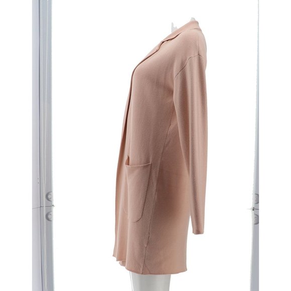 NWT G BY GIULIANA JACQUARD SWEATER KNIT DUSTER CARDIGAN PINK FROST SMALL - Picture 3 of 11